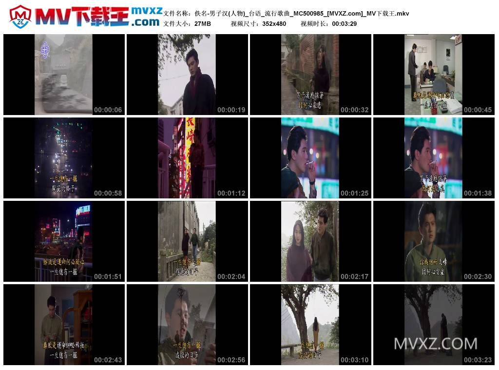 佚名-男子汉(人物)_台语_流行歌曲_MC500985